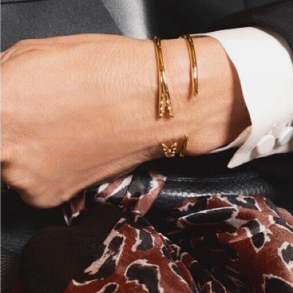 NEW Michelle Campbell 14k Gold plated bangle set - Picture 3 of 5